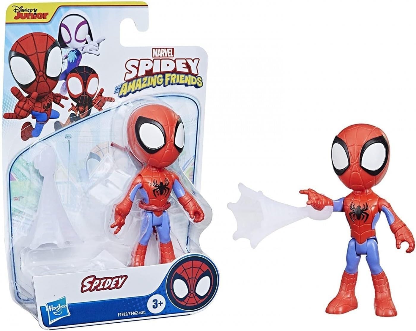 Spidey and His Amazing Friends Marvel Spidey Hero Figure, 4-Inch Scale Action Figure, Includes 1 Accessory for Kids Ages 3 and Up