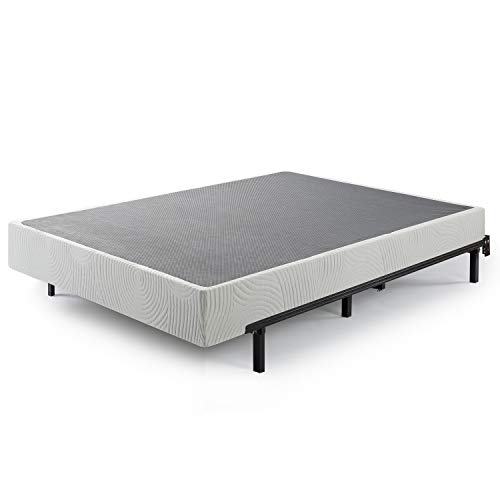 ZINUS Quick Lock Metal Smart Box Spring, 9 Inch Mattress Foundation, Strong Metal Structure, Easy Assembly, Queen, White