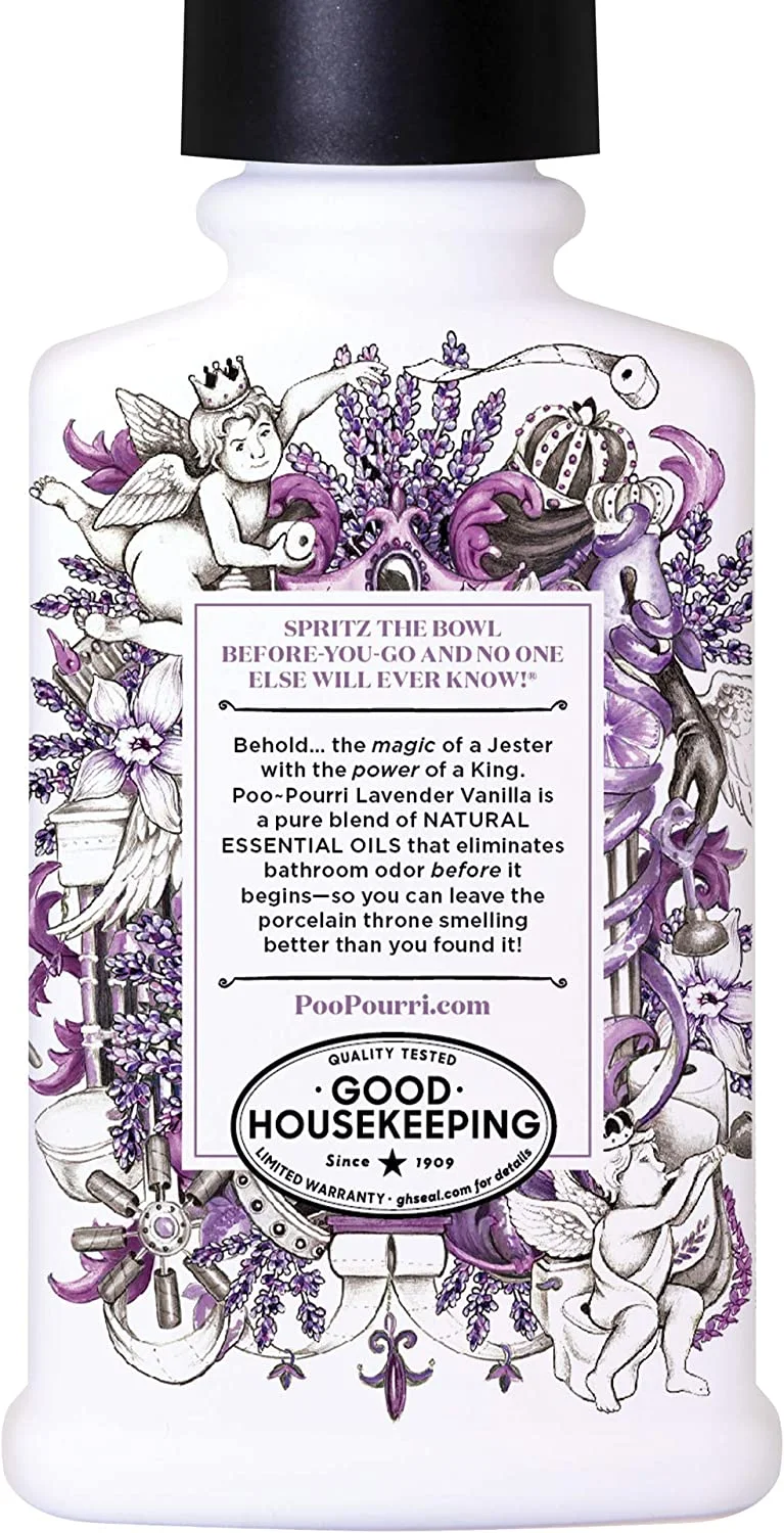 Poo-Pourri Before-You-Go Toilet Spray, Lavender Vanilla, 4 Fl Oz - Lavender, Vanilla and Citrus