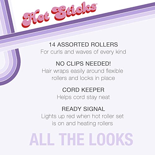 Conair Silicone Hot Rollers for Long, Medium, and All Hair - Hair Curler - No Hair Roller Clips Needed