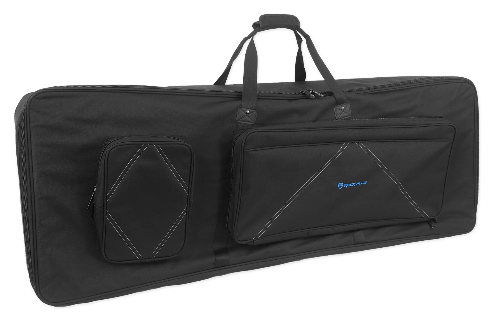 Rockville 76 Key Padded Rigid Durable Keyboard Gig Bag Case For ROLAND VK-7