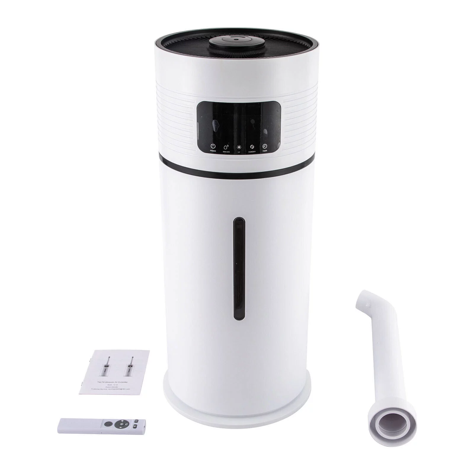 4Gal Ultrasonic Mist Humidifier - White Commercial Large Humidifiers Style 360° Whole-House Remote Control