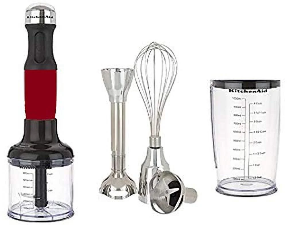 KitchenAid RKHB2561ER 5-Speed Hand Blender Empire Red (RENEWED) (CERTIFIED REFURBISHED)