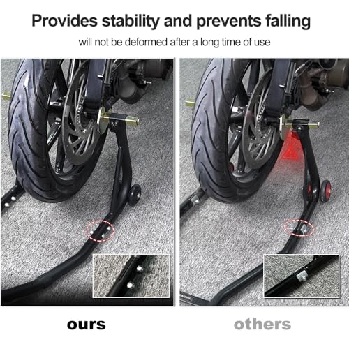 Xitomer Universal 450 lbs Motorcycle Front Stand Wheel Lift Stands, Spool-Style Lift Stand Universal Paddock Stand Powersports Stands Heavy Duty Paddock Stand