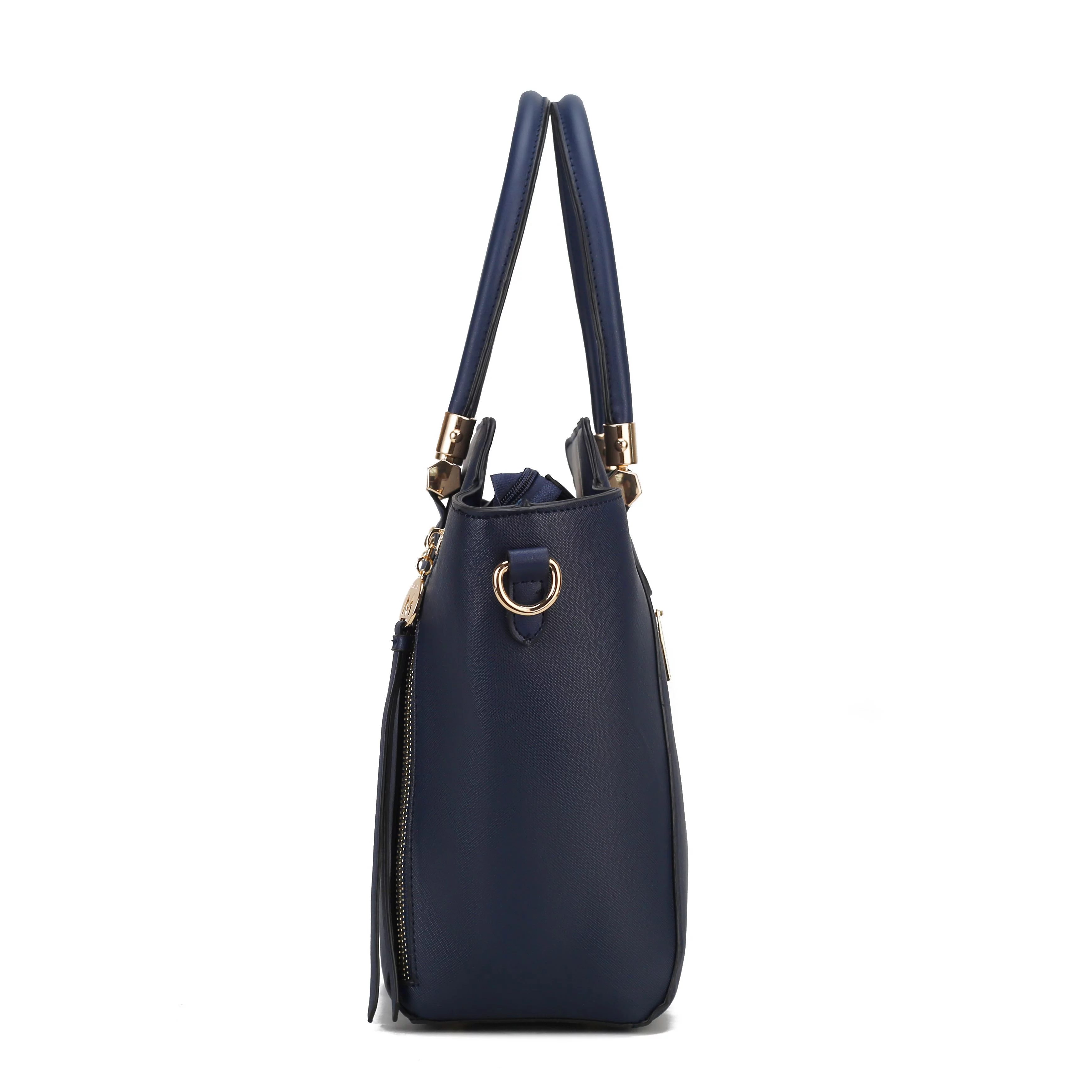 MKF Collection Eliana Women's Vegan Leather Tote Bag & Wallet 2-Piece Set by Mia K. - Navy