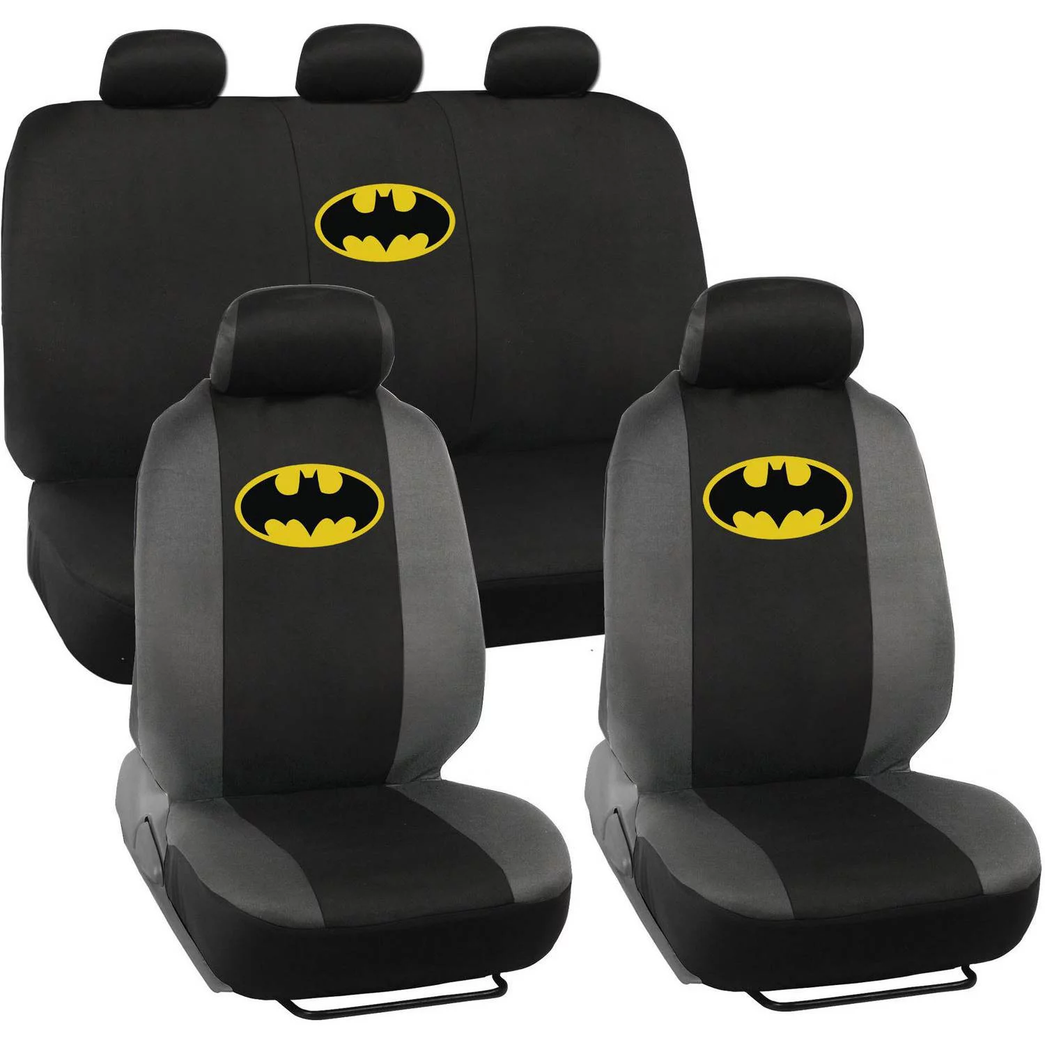 BDK Batman Car Seat Covers, Auto Interior Gift Full Set, Warner Brothers