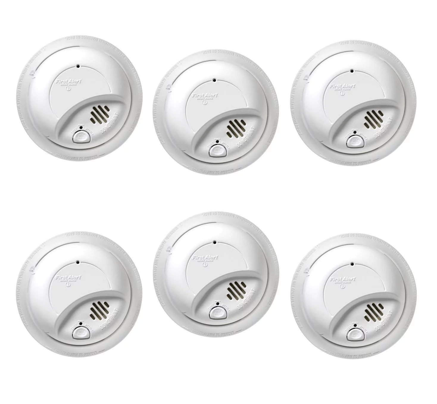 First Alert Hardwired Smoke Alarm with Battery Backup 6 PACK