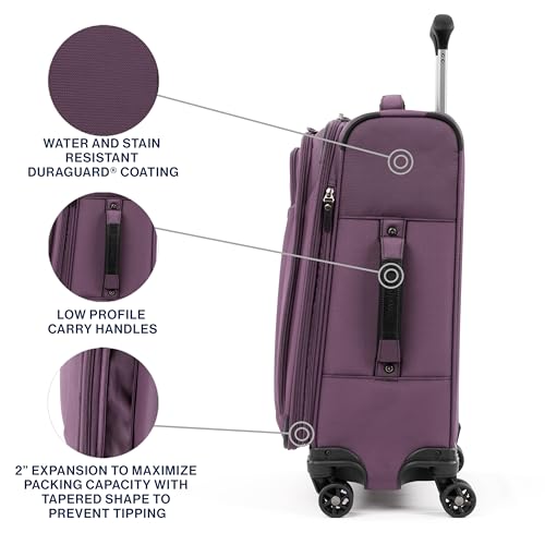 Travelpro Tourlite Softside 2-Piece Set, Expandable Luggage with 4 Spinner Wheels, Lightweight Suitcase, 21