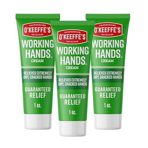 O'Keeffe's Working Hands Hand Cream for Extreme Dryness - 3 oz Tube (2 Pack) - Repairing Skincare for Cracked, Dry Hands