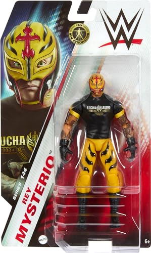 Mattel WWE Action Figure, 6-inch Collectible Rey Mysterio with 10 Articulation Points & Life-Like Look