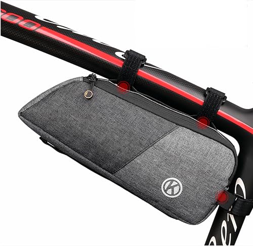 Bicycle Frame Bags，Bicycle Triangle Waterproof Bags，Bicycle Accessory Organizer Bags，Bike Frame Bag Road Mountain MTB (Black)