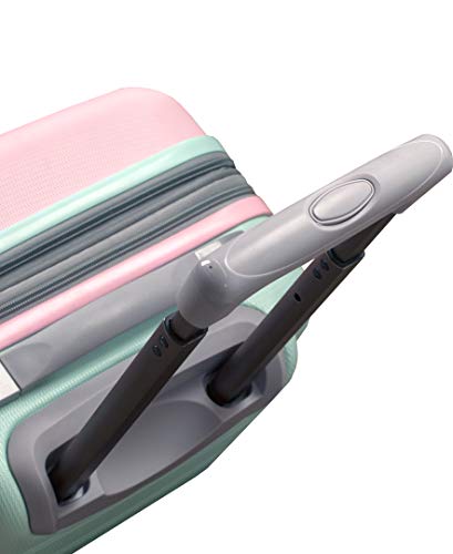 Rockland Melbourne Hardside Expandable Luggage with Spinner Wheels, 2TONENAVY, 2 Piece (20/28)