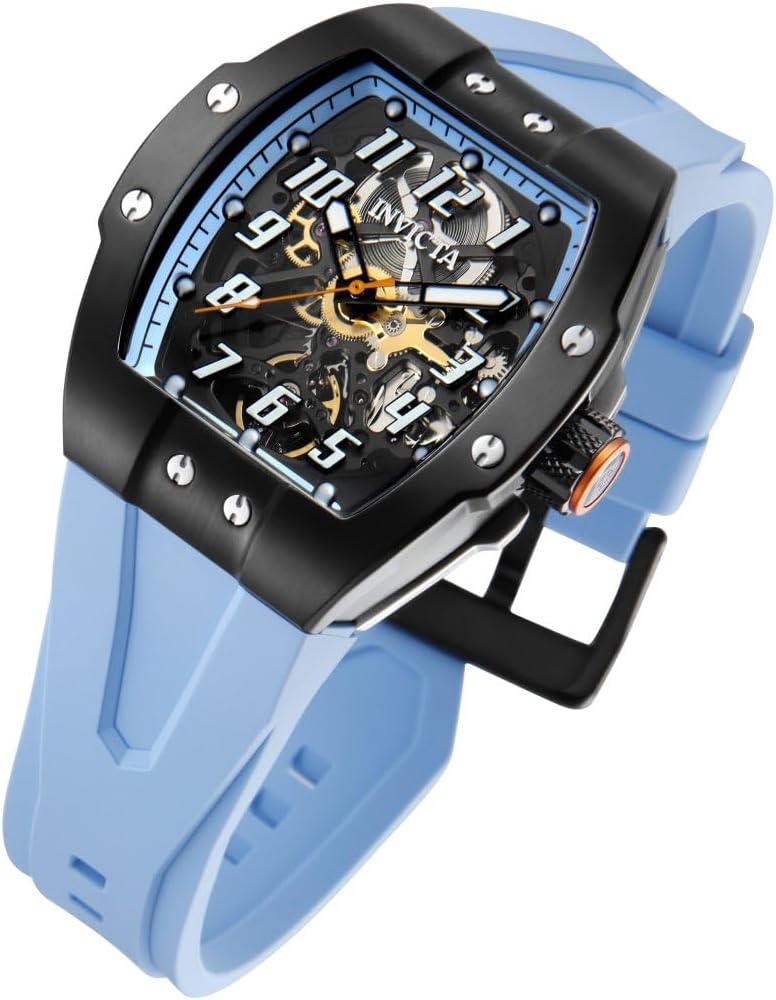 Invicta Men's 43515 JM Correa Automatic 3 Hand Transparent, Light Blue Dial Watch