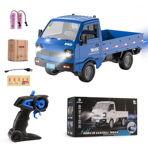 RC Car 1/16 RC Drift Car RTR Remote Control Racing Pickup Truck 2WD Truck Drift Crawler Off Road 2.4G with Spray Music and Light Vehicle Hobby Grade Toy Model for Kids and Adult (Green-1)