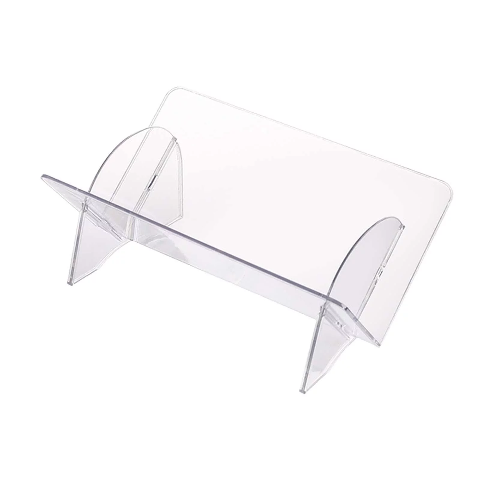 Bookshelves Magazine Shelf CD Display Shelf, Storage Small Book Storage Organizer, Acrylic Desktop Bookcase for Music, Office, Desktop, Books Clear