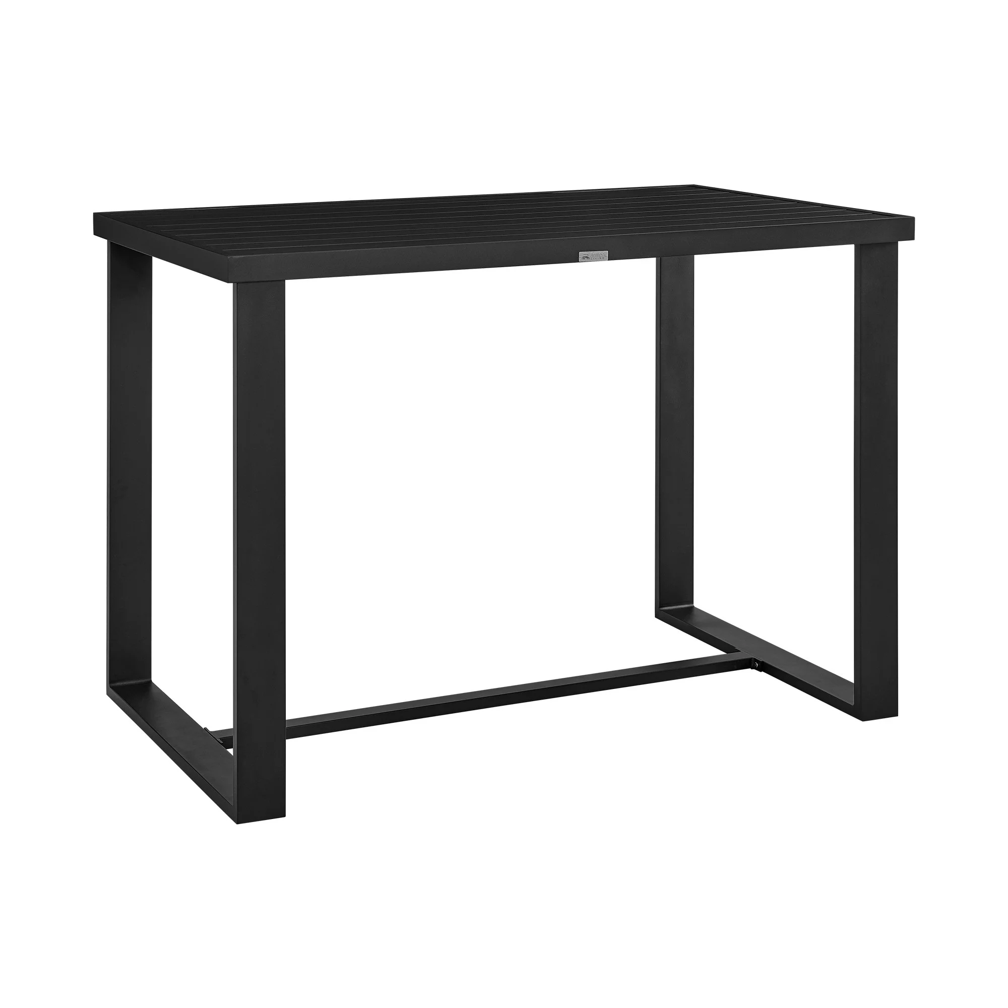 Benjara BM295634 59 in. Troy Rectangular Tabletop Patio Bar Height Dining Table, Black