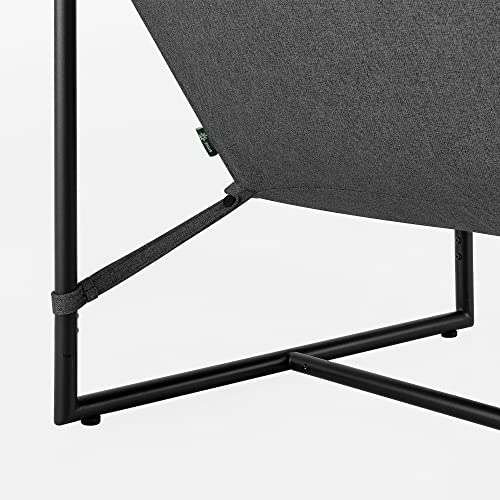 ZINUS Aidan Sling Accent Chair, Metal Framed Armchair with Shredded Foam Cushioning, Black
