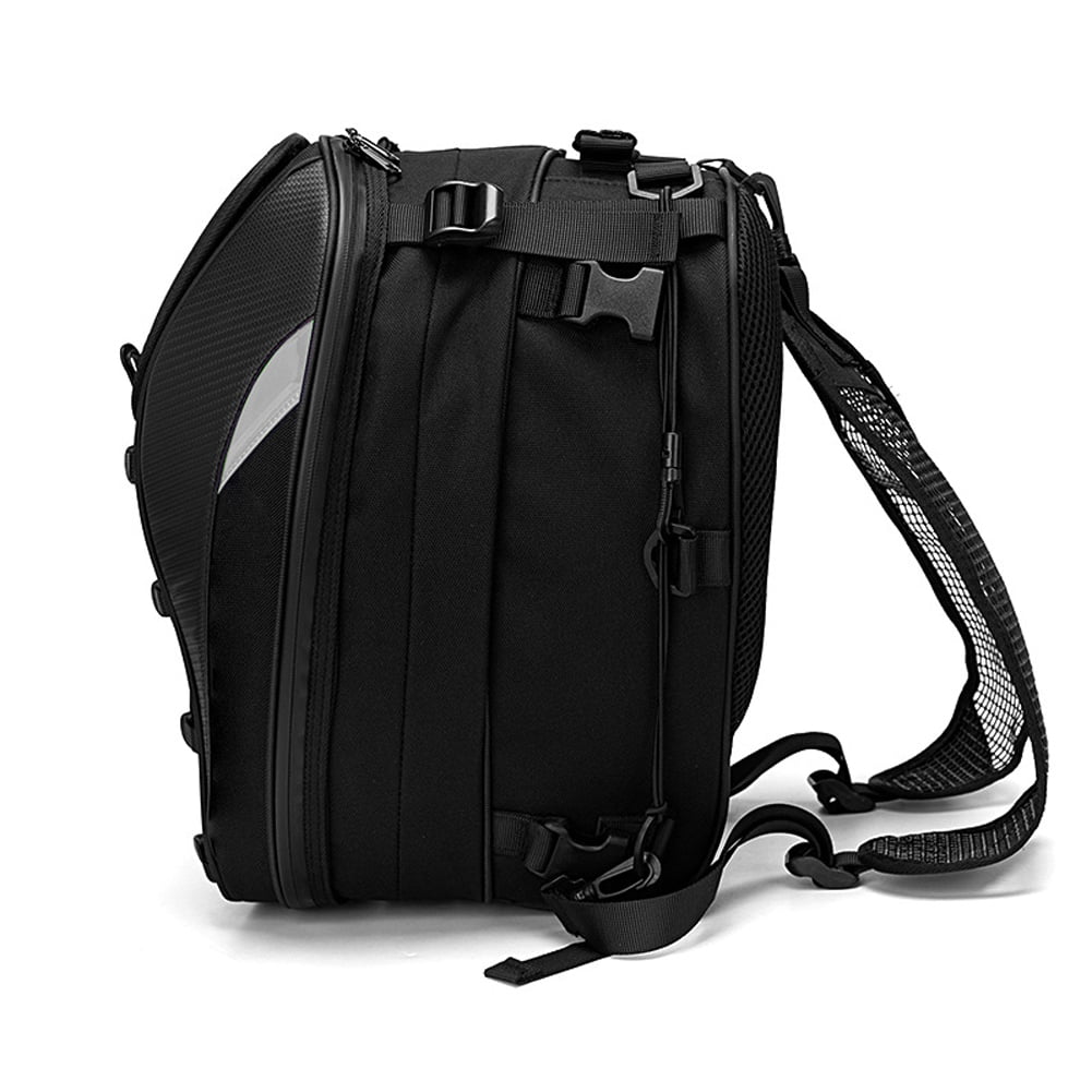 Shinysix Dual Use Waterproof Helmet Bag Motorcycle Tail Bag 30L-40L Tool Box Rear Seat Bag Large Capacity Rider Backpack Motorbike Accessories