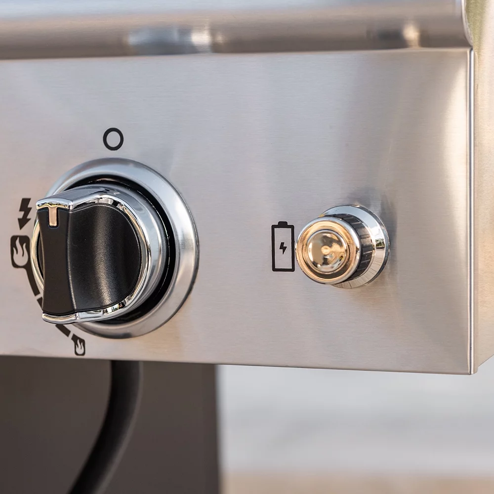 Nexgrill Deluxe 5-Burner Propane Gas Grill with Side Table and Ceramic Searing Side Burner - 75000BTUs