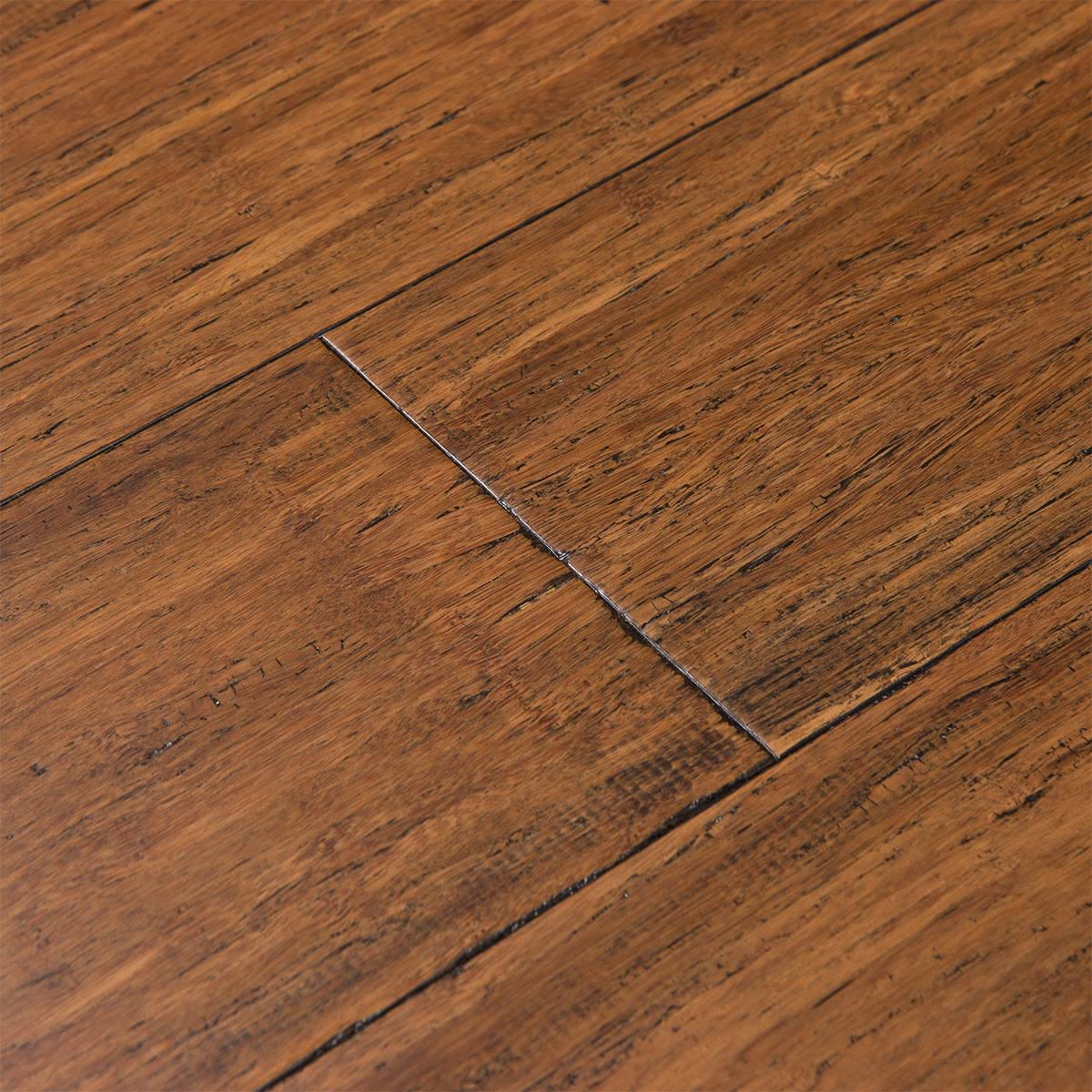 Cali Bamboo Fossilized 5-3/8-in Wide x 9/16-in Thick Bamboo Antique Java Handscraped Solid Hardwood Flooring (21.5-sq ft)