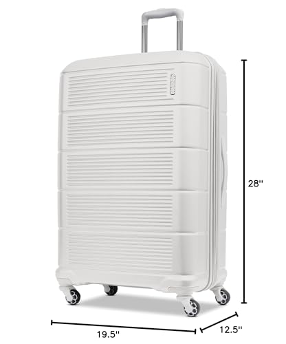 American Tourister Stratum 2.0 Expandable Hardside Luggage with Spinner Wheels, Purple Haze, Carry-on