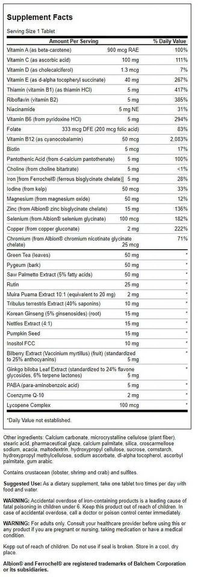 Swanson Multivitamin Men's Prime Tablets, 90 Count