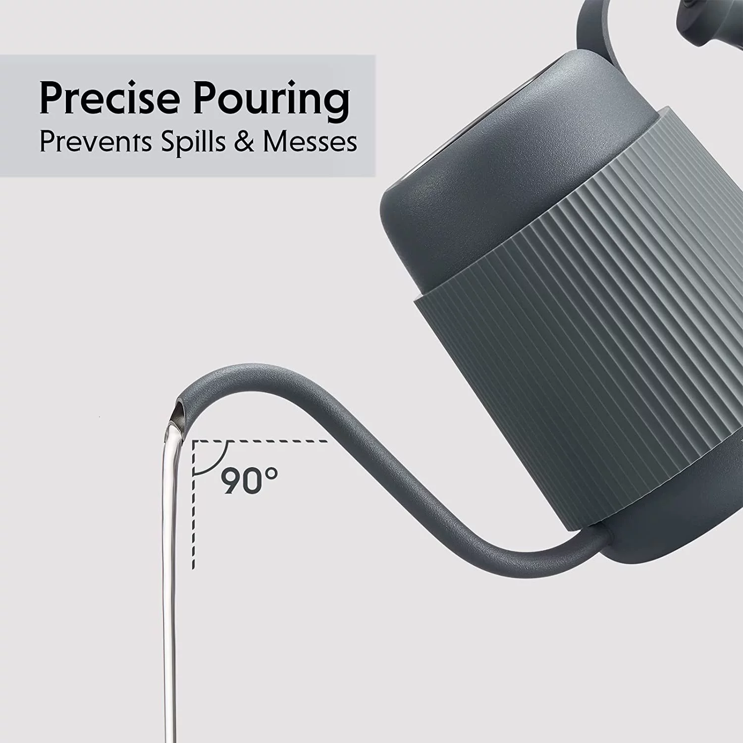 BUYDEEM Portable Pour Over Gooseneck Coffee Kettle, 330ml, Ink Gray