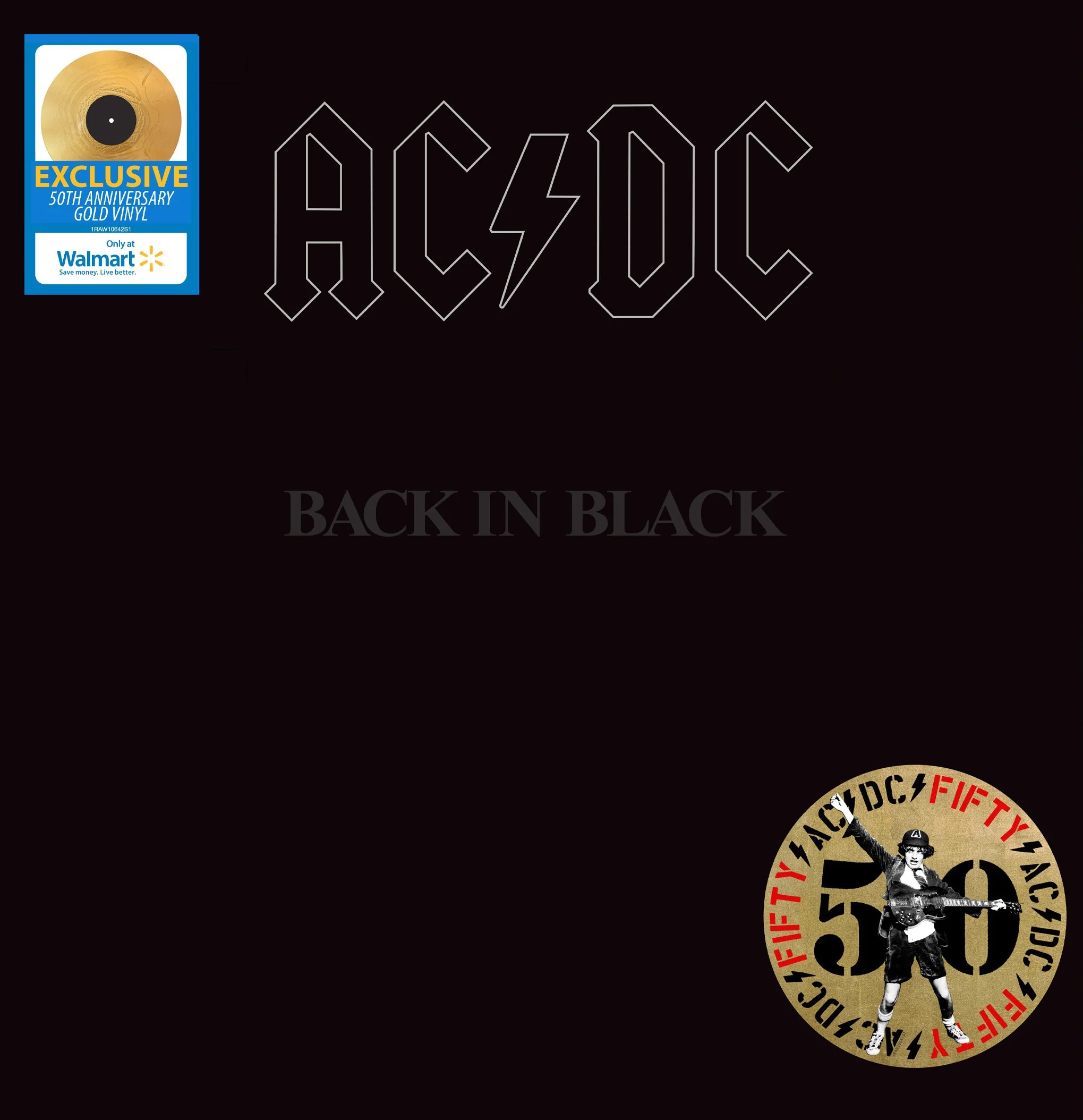 AC/DC - Back in Black (Walmart Exclusive 50th Anniversary gold color vinyl) - Rock LP