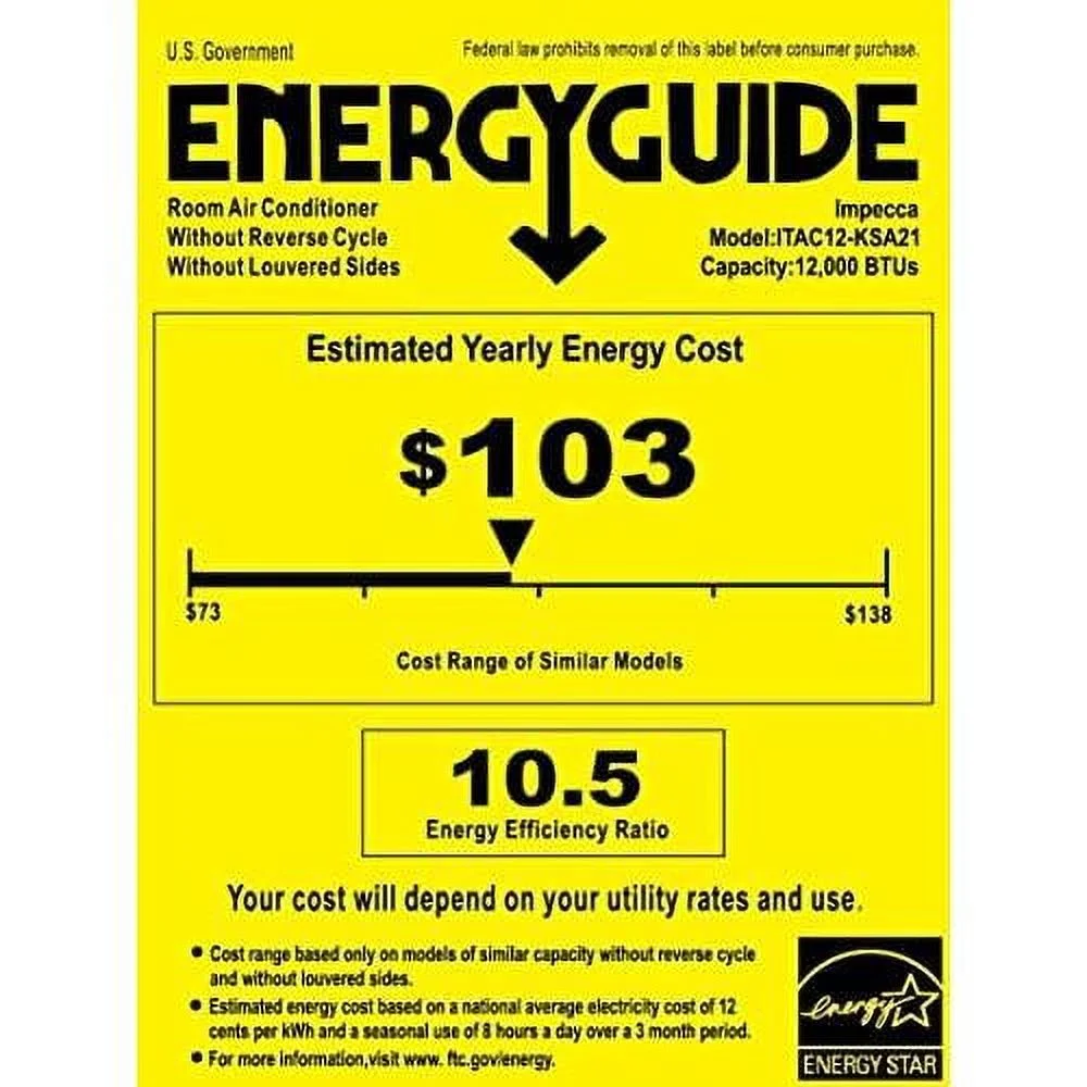 115V Electronic Through The Wall Air Conditioner, 5-15P/110