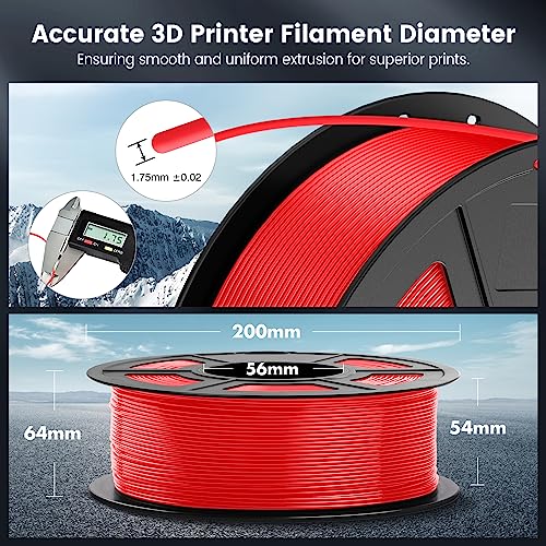 SUNLU 4kg PLA 3D Printer Filament Bundle, Neatly Wound PLA Filament 1.75mm ±0.02mm, Individually Vacuum Packed, 4kg in Total, 1kg per Spool, 4 Pack, 4000g, 4Black