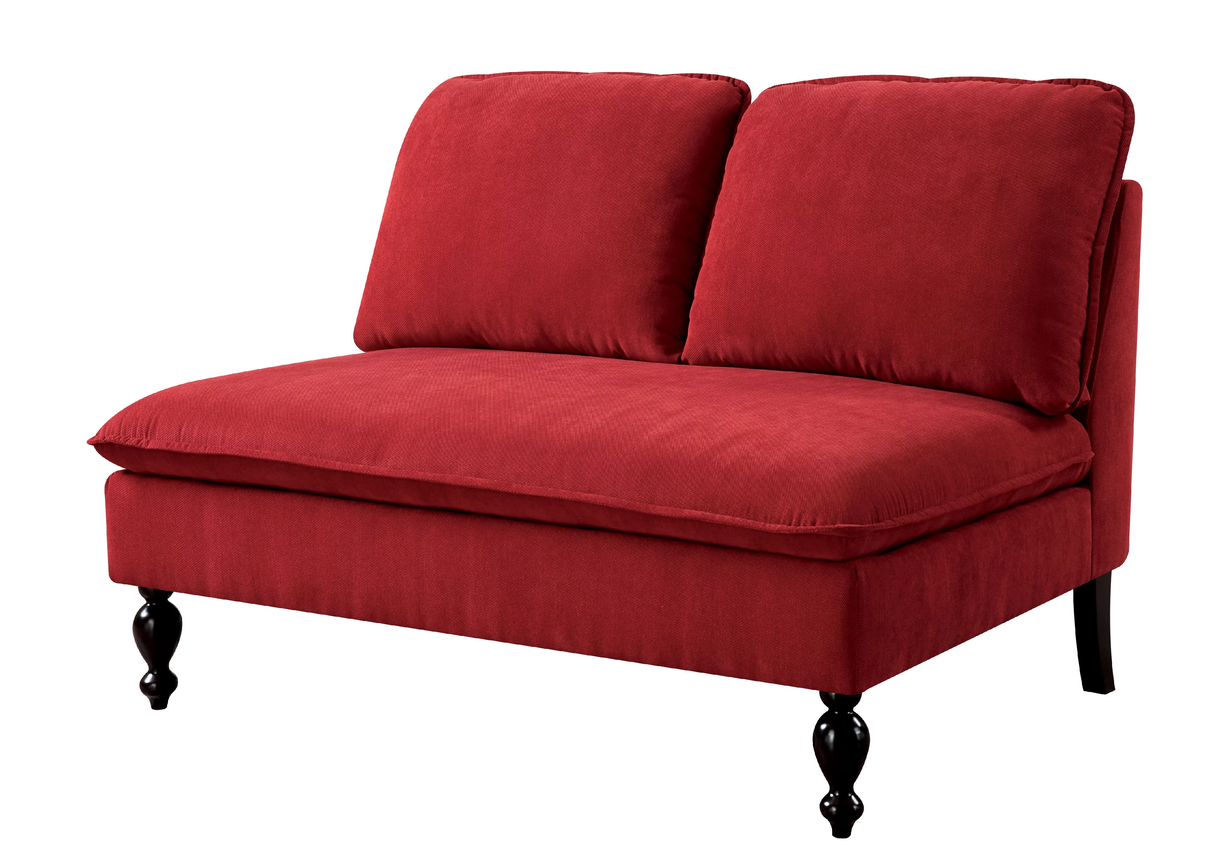 Furniture of America Contemporary Fabric Winston Loveseat, Red