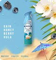 Febreze Air Odor-Eliminating Air Freshener, Honey Berry Hula With Gain, 2 Ct, 8.8 Fl Oz Each (17.6 Fl Oz Total)