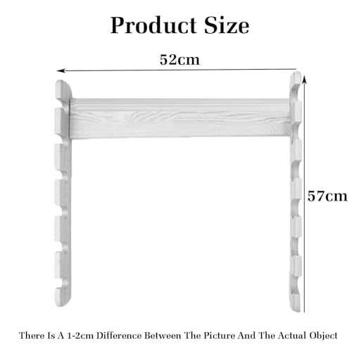 Wall-Mounted Billiard Cue Rack - Holds 6 Cues, Free Standing Pool Cue Storage Stand, Fishing Rod Holder, Indoor Bar Accessory, Elegant Brown Finish