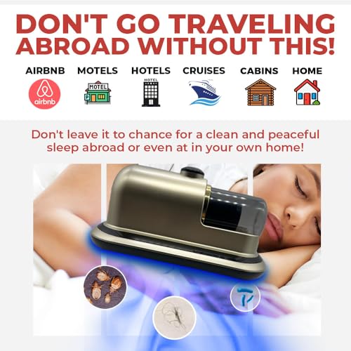 MHM Cordless Mattress Vacuum Cleaner - Bed Vacuum for Deep Cleaning - Vacuum Cleaner for Mattress Vacuum Bed (Brilliant Red)