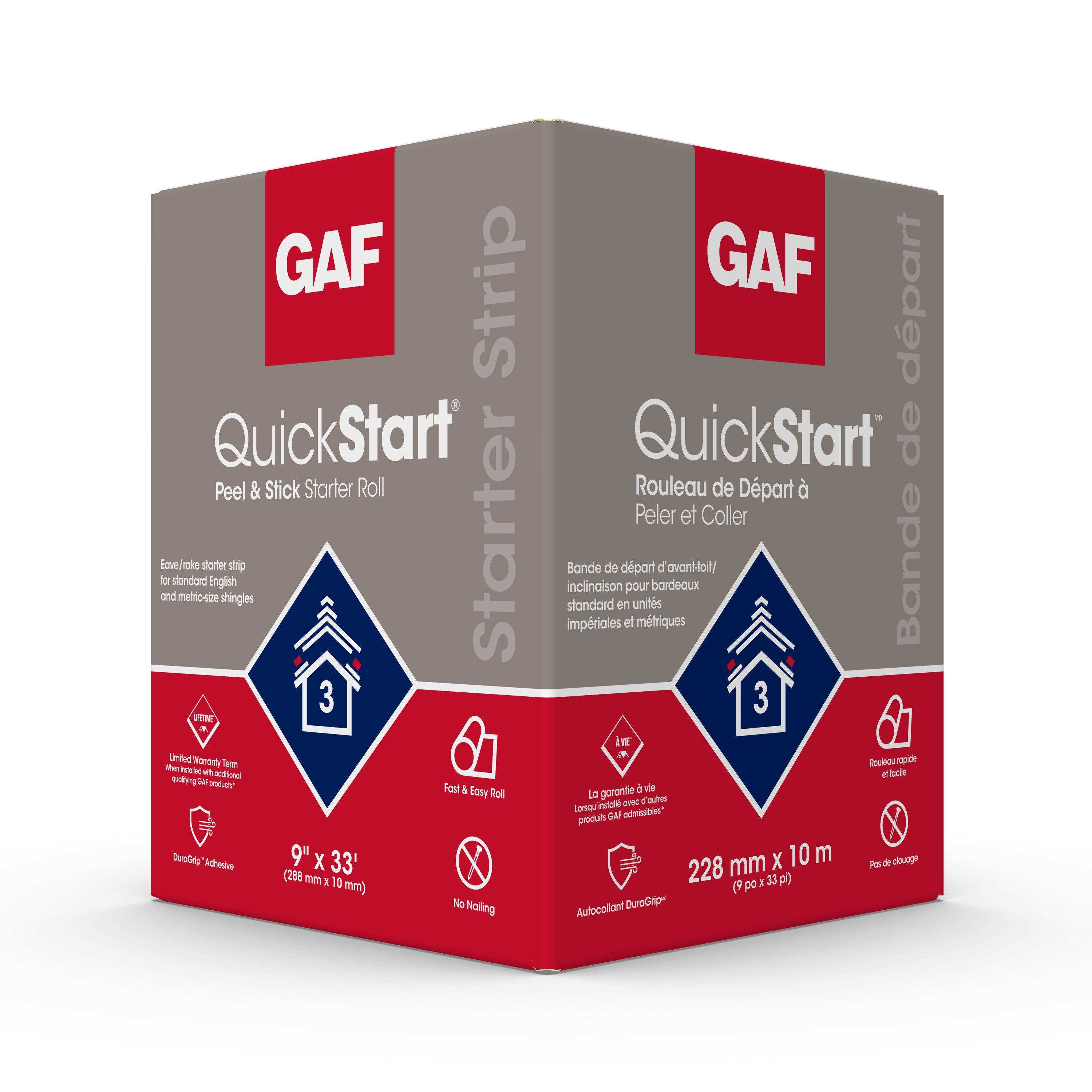 GAF QuickStart 33-lin ft Black Starter Roof Shingles