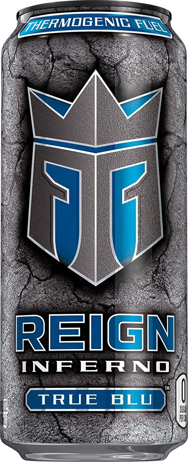 Reign Inferno True Blu, Thermogenic Fuel, Fitness and Performance Drink, 16 Ounce (Pack of 12)
