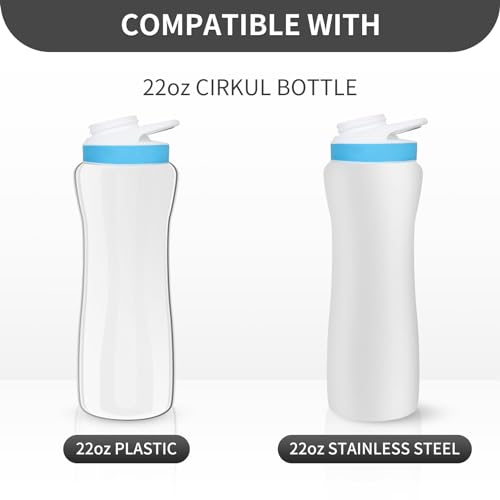 2 Pack Sleeve for Cirkul 22oz Water Bottle, Water Bottle Sleeve Fits Cirkul 22oz Plastic and Stainless Steel Bottles, Protective Sleeve Insulated Cover Retaining Temperature, Fitted Design (Black)