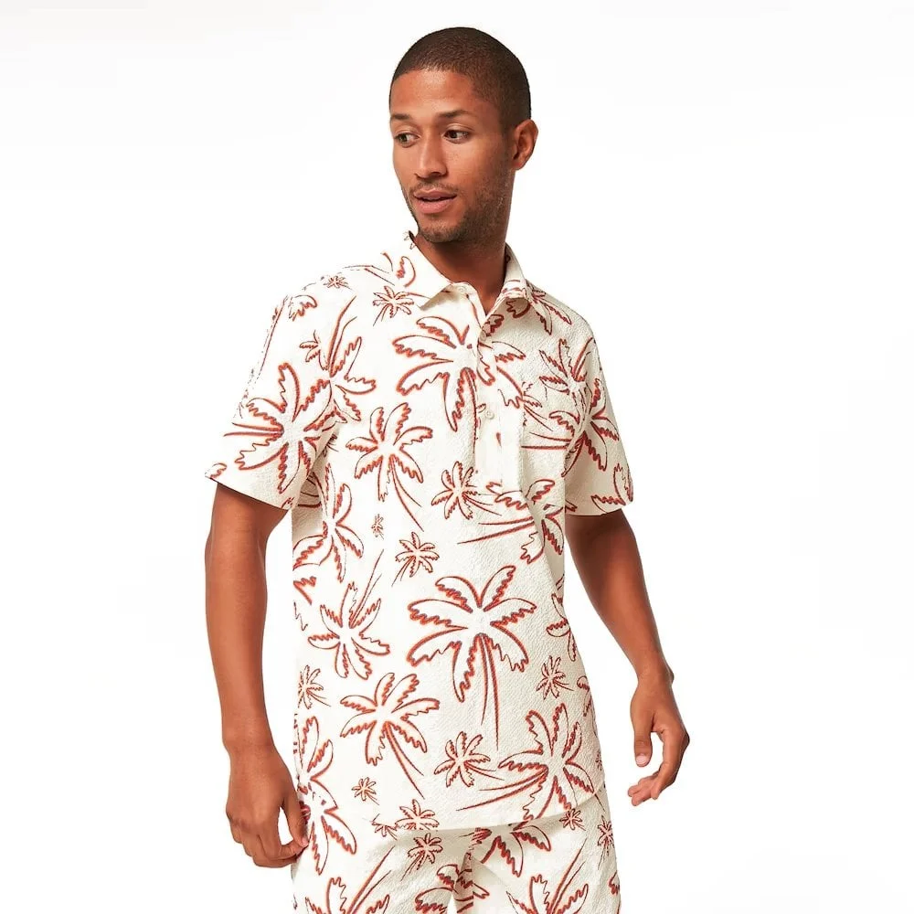 Oakley Surf Deco Palms Rc Shirt THREE LINES PALMS ARCTIC - L