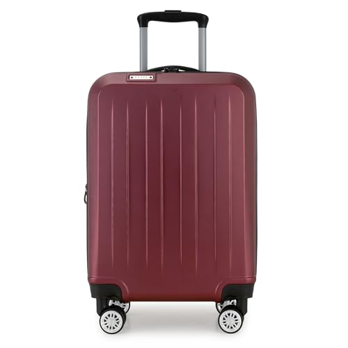 Elite Luggage Expandable Hardside Spinner Luggage, Black, 21