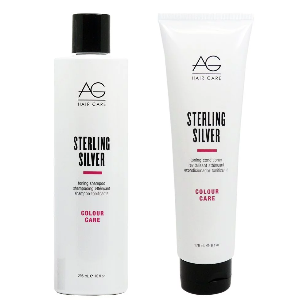 AG Hair Care Sterling Silver DUO Shampoo 10 oz & Conditioner 6 oz