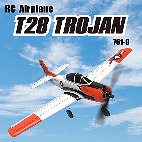 Volantex RC Airplane 2.4Ghz 4 Channel Remote Control,with Aileron T28 Trojan Parkflyer RC Aircraft Plane,Ready to Fly with Xpilot Stabilization System,Perfect for uitable for Kids and Beginners