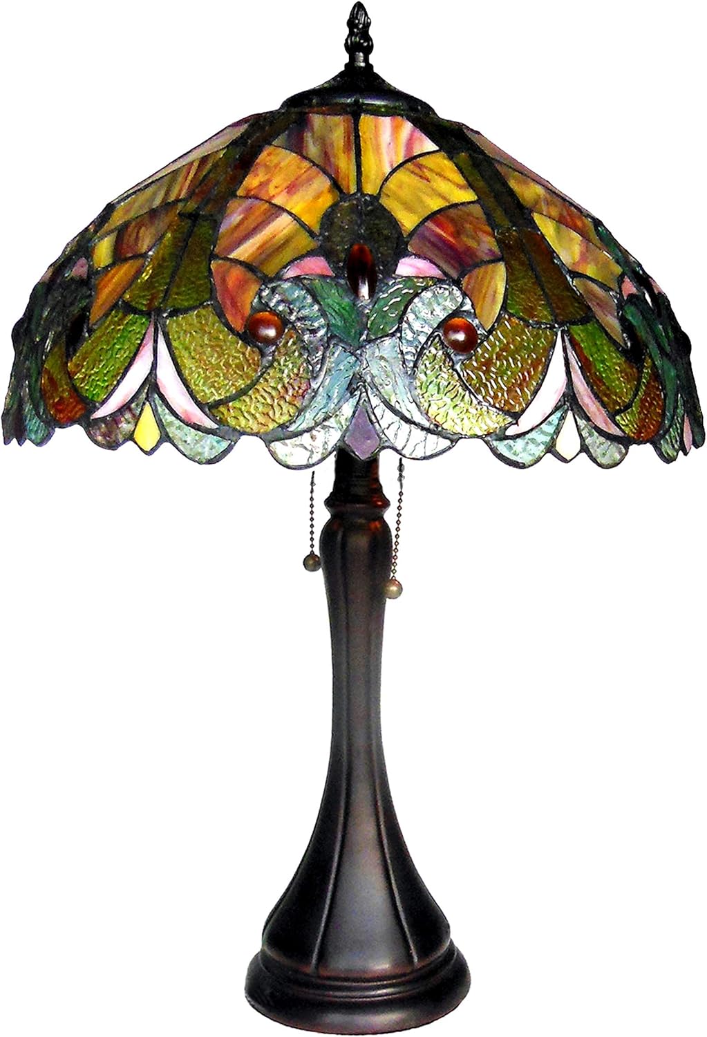Tiffany-Style 2 Light Victorian Table Lamp 16
