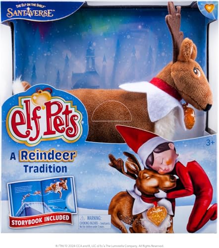The Elf on the Shelf Elf Pets: Reindeer & Artic Fox Plush Gift Set - Includes Two Plush, Official Adoption Certificates, and Story Books [Multi-Item Bundle]
