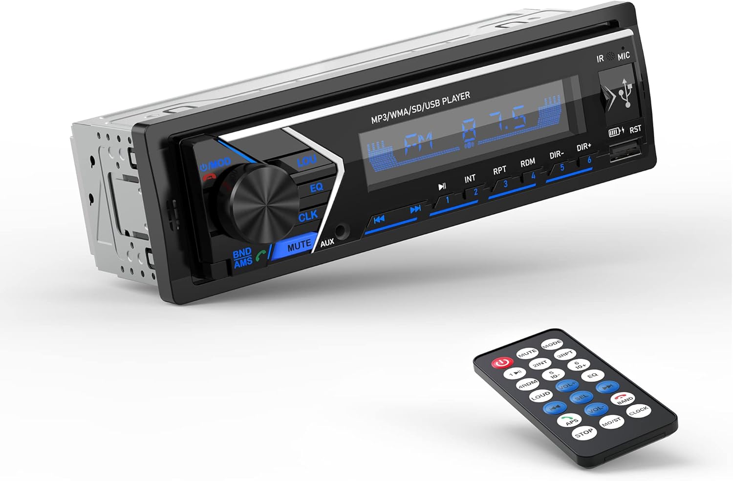 SOVLONG car Stereo, Dual Bluetooth Single Din in Dash Stereos for Car, Car Radio|Car Audio|Support USB, SD Card, AUX| Provide Remote Control Return