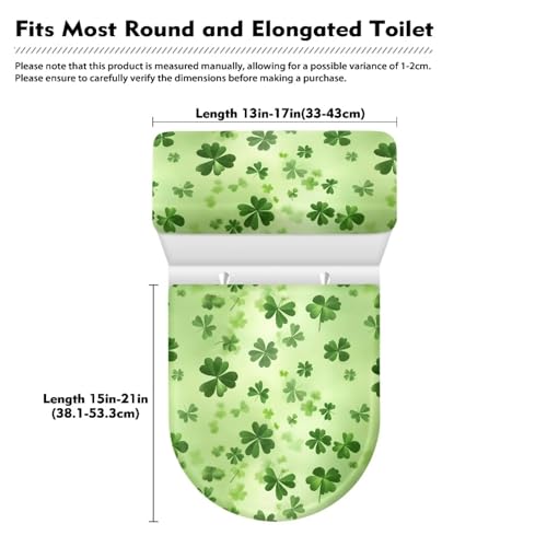 Christmas Bow Bell Toilet Tank Lid Cover and Toilet Seat Lid Cover 2 Pcs Set Toilets Covers with Elastic Cloth Fits Most Toilets Tanks & Lids