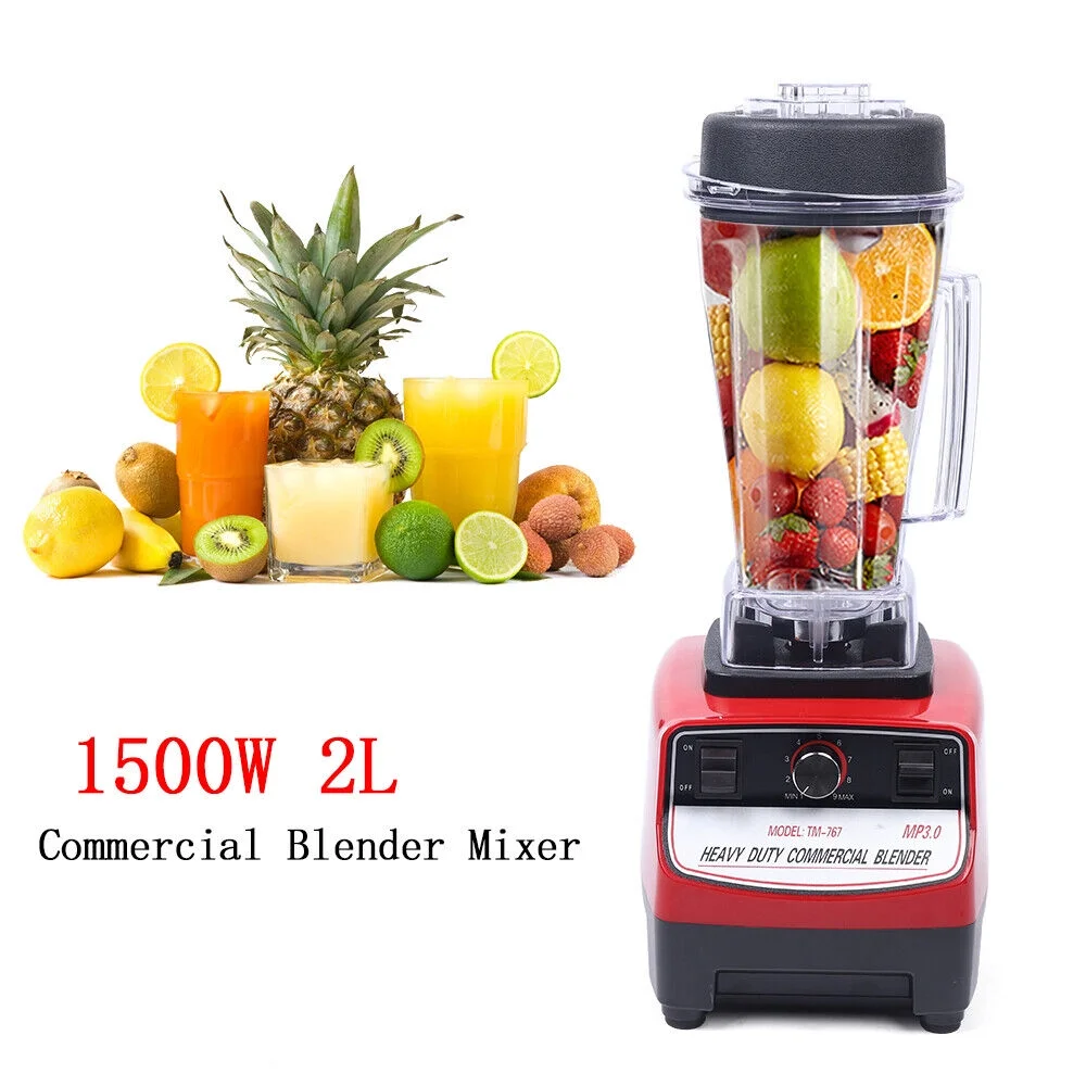 Miumaeov 1500W 2L Professional Blender Commercial Smoothie Maker Heavy Duty High Speed Kitchen Food Mixer