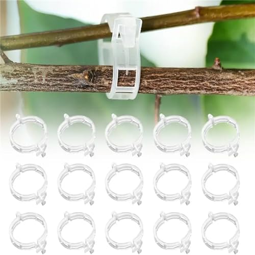 Plant Support Clips, Garden Clips for Climbing Plants, Grape Vine Fixing Clips, 100Pcs Tomato Vegetables Trellis Clips to Grow Upright Makes Plants Healthier (150)