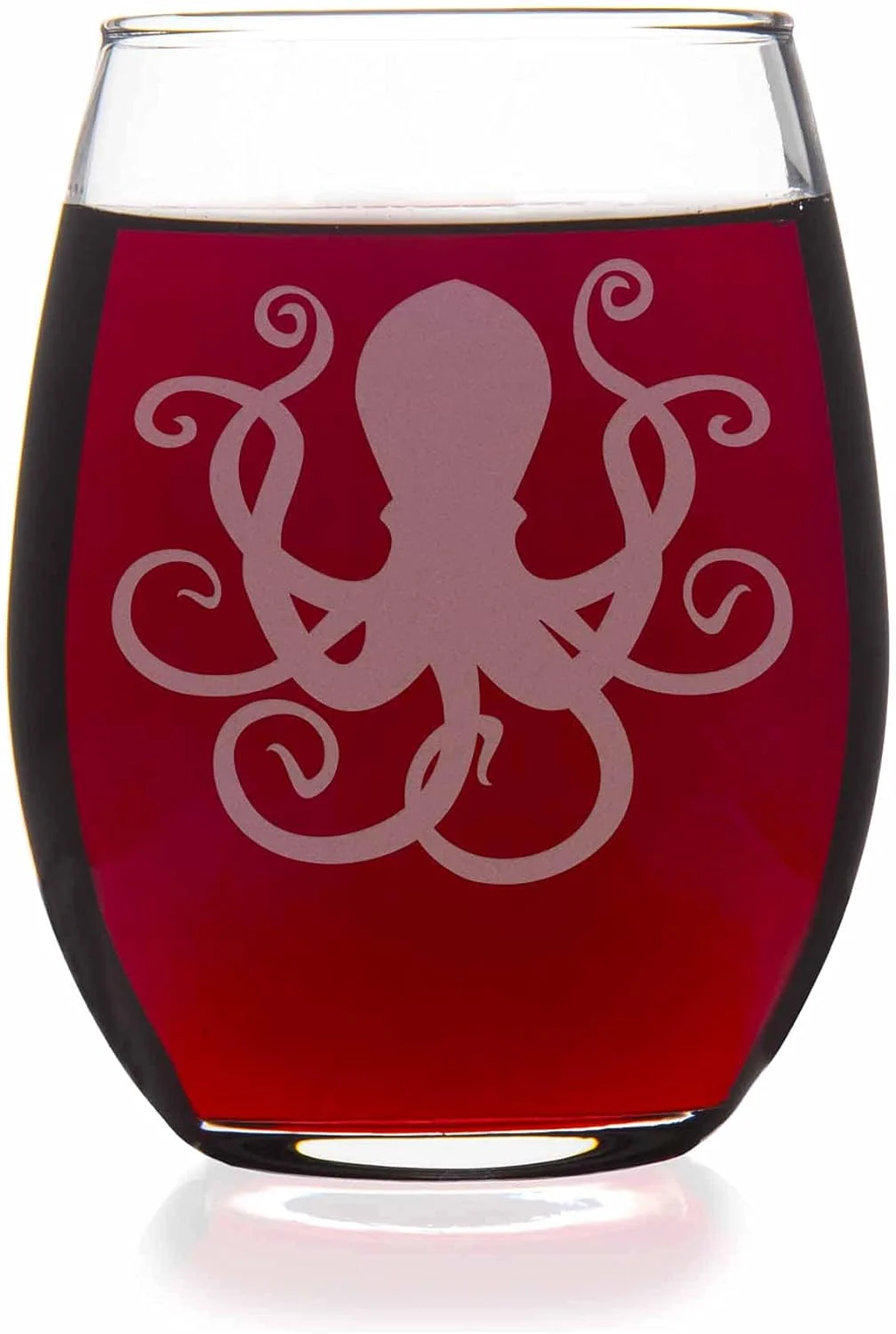 Ocopus Semless Wine Glass - Ocean Gif, Sea Life Gif, Ocopus Gif Ideas, Nauical Wine Glass