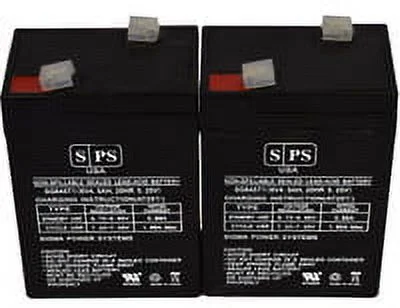 SPS Brand 6V 4.5 Ah Alarm Replacement Battery (SG0645T1) for Welch Allyn Spot Vital Signs Model # 4200-84 (2 Pack)