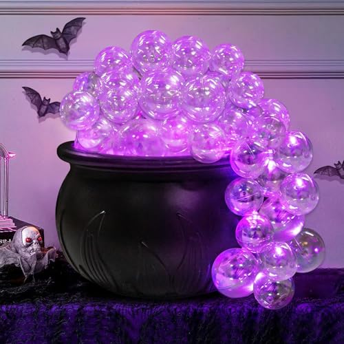 MOTUZP Halloween Decorations Outdoor Halloween Witch Decorations Tripod Black Plastic Big Cauldron Witches Candy Bowl Bucket for Halloween Home Indoor Outdoor Decor (Green with Stand)